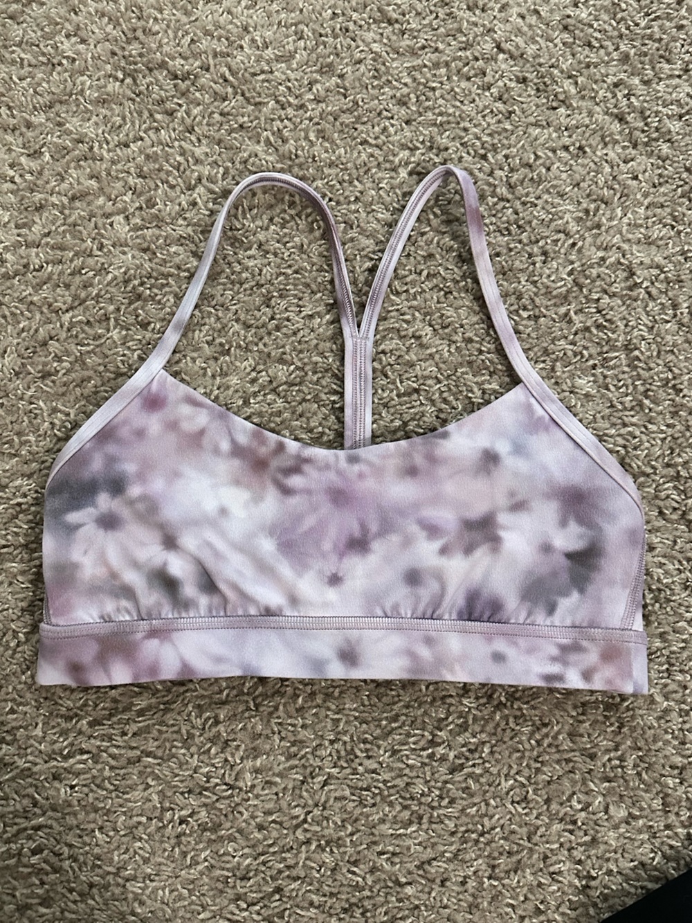 lululemon athletica Pale Lavender Tie-Dye Thin-Strap Sports Bra